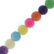 Natural stone beads 8mm Agate crackle Multicolor frosted
